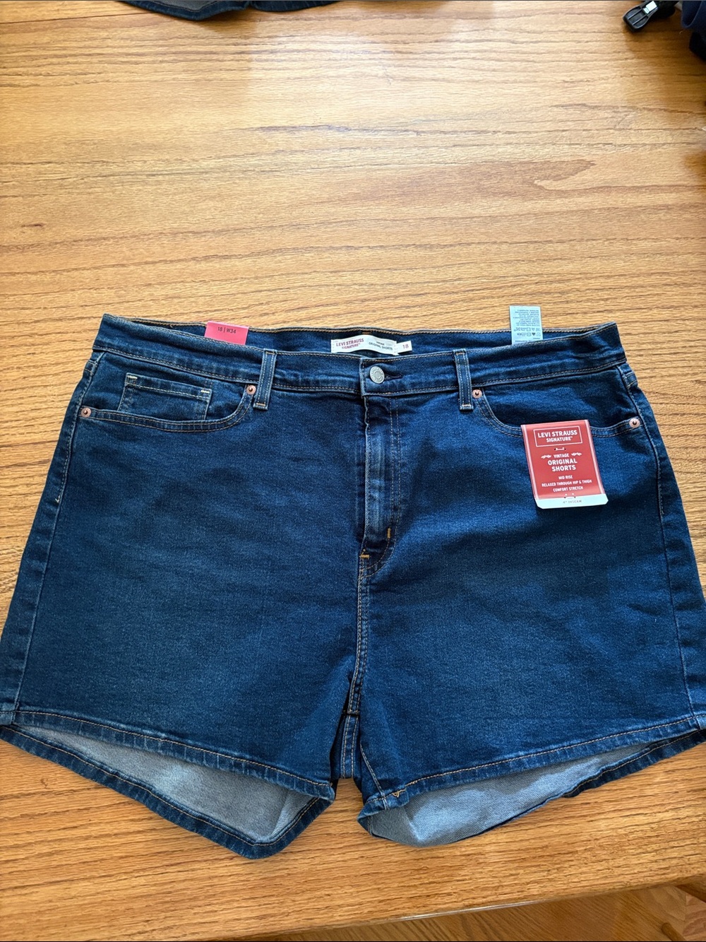 Levi's Navy Blue Denim 4”  Shorts